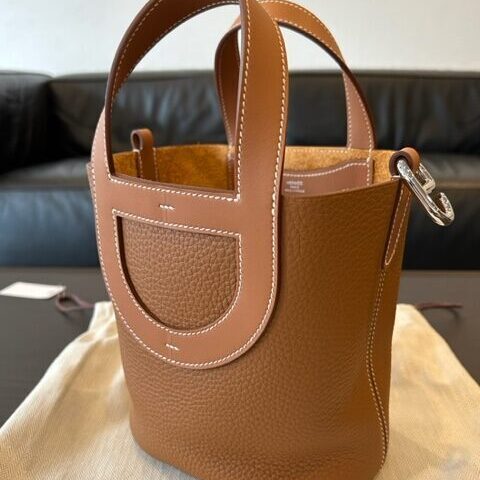 HERMES （エルメス) インザループ18 ハンドバッグ トートバッグ ブラック(SV金具) トリヨン B刻印 未使用品 HERMES(エルメス) □ インザループ 18 バッグ シェーヌピコ ハンドバッグ