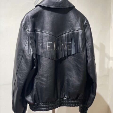 セリーヌ　CELINE　レザーロゴジャケット　アパレル