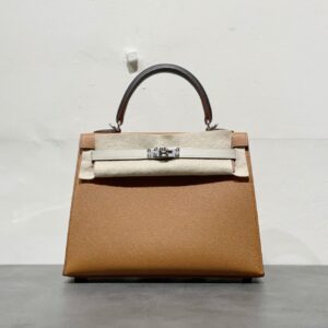 エルメス　Hermes　ケリー25　トリコロール　バッグ