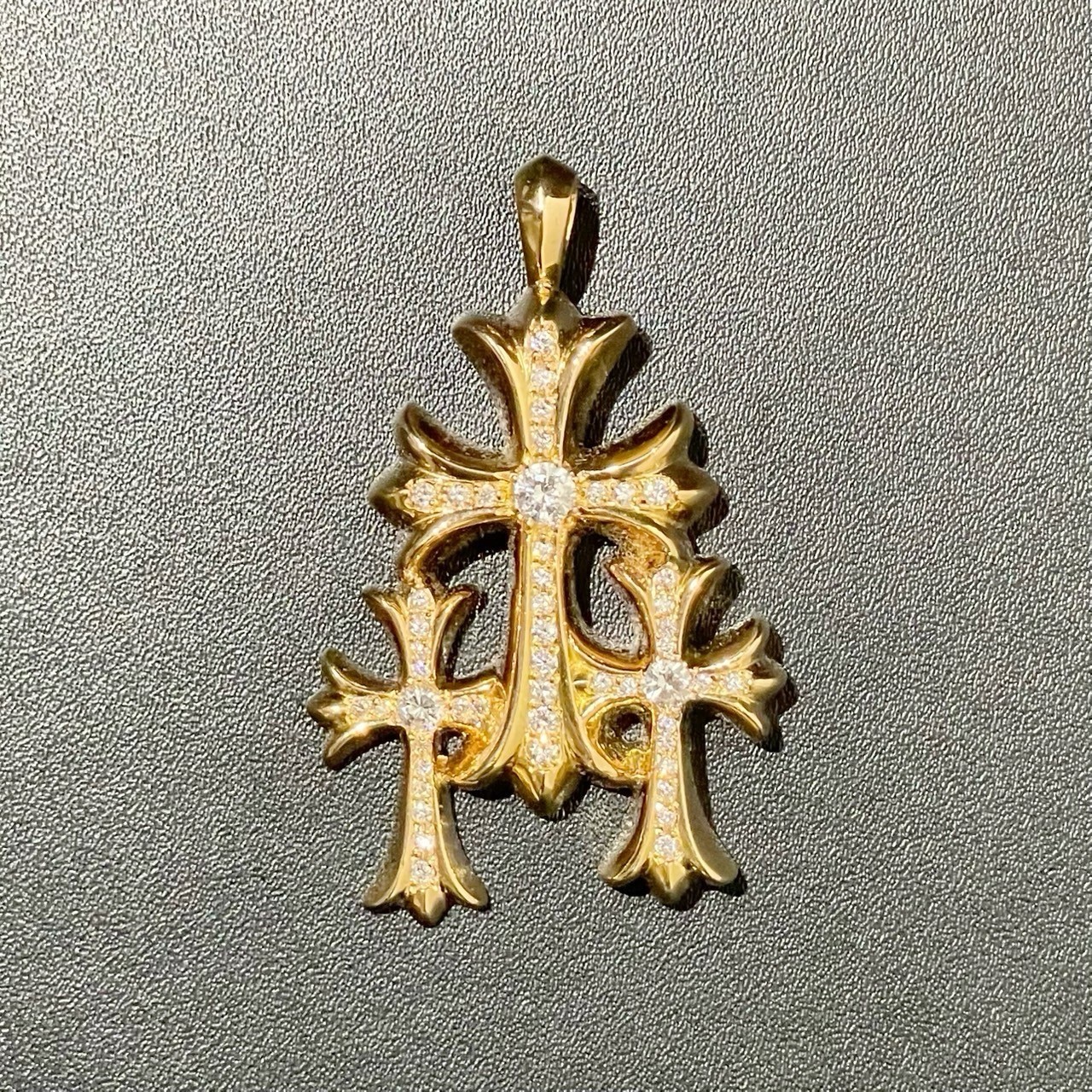 分割ノーブランド22kダイヤクロス CHROME HEARTS クロムハーツ. 22K タイニーファットクロス