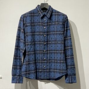 クロムハーツ Chrome Hearts　ルーズエンド クロスパッチ付クロス総柄チェックシャツ　アパレル