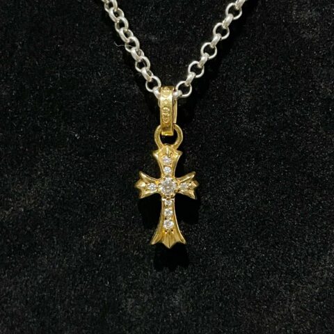 クロムハーツ Chrome Hearts ベビーファットクロス パヴェダイヤ 22K アクセサリー