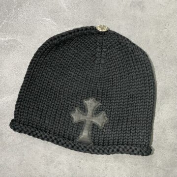 クロムハーツ Chrome Hearts　クロスパッチ カシミア ビーニー ニット　小物