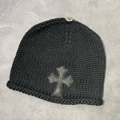 クロムハーツ Chrome Hearts クロスパッチ カシミア ビーニー ニット 小物