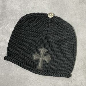 クロムハーツ Chrome Hearts　クロスパッチ カシミア ビーニー ニット　小物