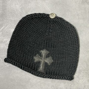 クロムハーツ Chrome Hearts　クロスパッチ カシミア ビーニー ニット　小物