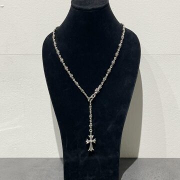 クロムハーツ Chrome Hearts　チョークチェーン 　タイニーE　CHクロス　アクセサリー