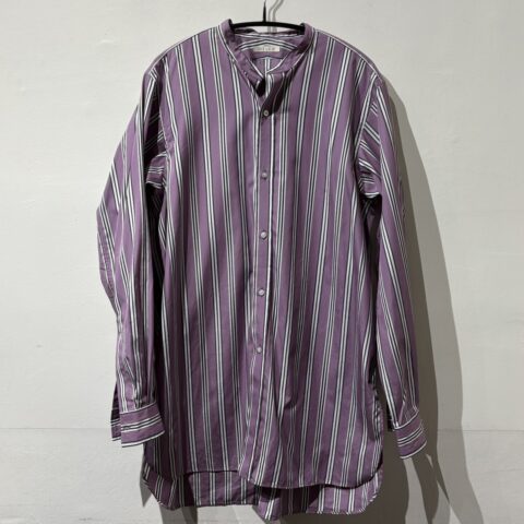 ユーゲン HEUGN Stripe Rob バンドカラーシャツ アパレル