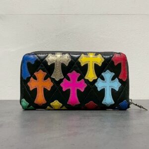 クロムハーツ Chrome Hearts　REC F ZIP　マルチカラーセメタリークロスパッチ　ラウンドファスナー　ウォレット　財布