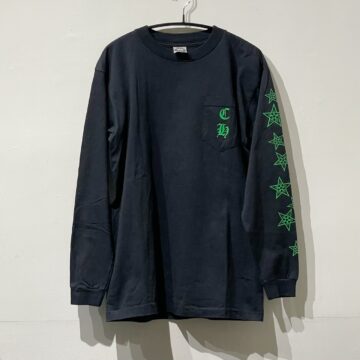 クロムハーツ Chrome Hearts　OLD　バックホースシュー 袖スタープリント長袖Tシャツ　アパレル
