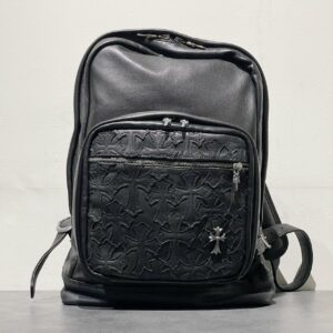 クロムハーツ Chrome Hearts　セブンス グレード　セメタリーレザークロスパッチバックパック　バッグ