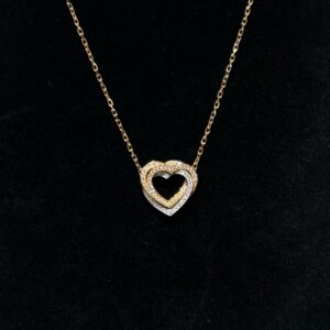カルティエ　Cartier　トリニティ　ハート　フルダイヤ　ネックレス　アクセサリー
