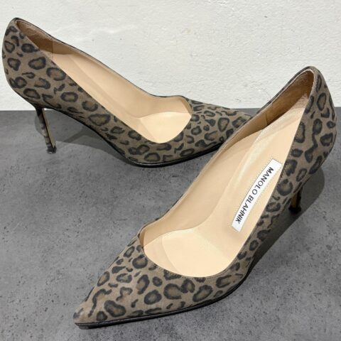 マノロブラニク　MANOLO BLAHNIK　レオパード　ヒール　靴・サンダル