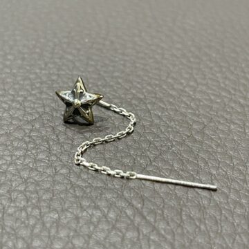 クロムハーツ Chrome Hearts　チェーンスターピアス　SV　0.8ｇ　アクセサリー