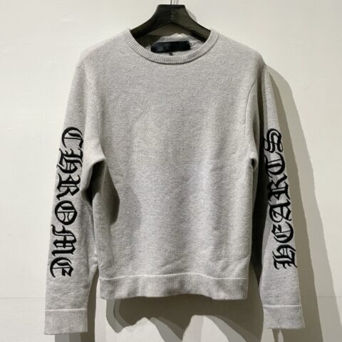 クロムハーツ Chrome Hearts　YNOT　ワイノット　アームロゴ　袖刺繡　カシミアニット　アパレル