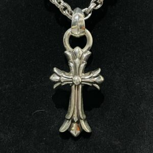 クロムハーツ Chrome Hearts　スモールダブルCHクロス　ベイル付　アクセサリー
