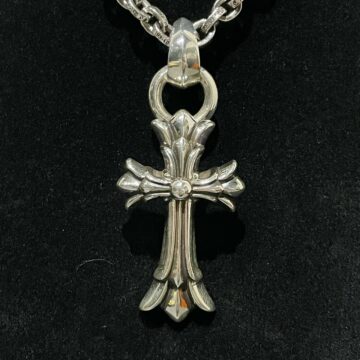 クロムハーツ Chrome Hearts　スモールダブルCHクロス　ベイル付　アクセサリー