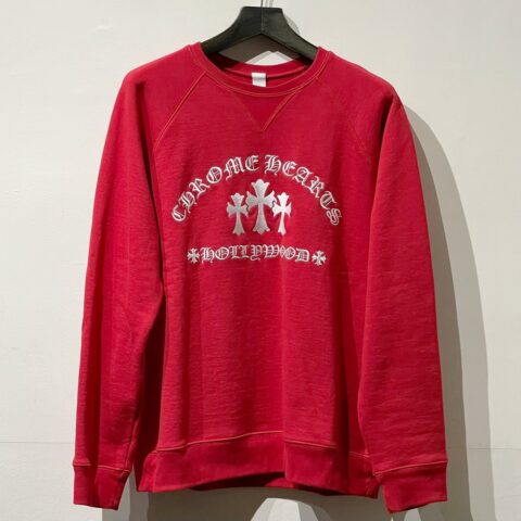 クロムハーツ Chrome Hearts　YNOTセメタリークロス刺繍　クルーネック　アパレル
