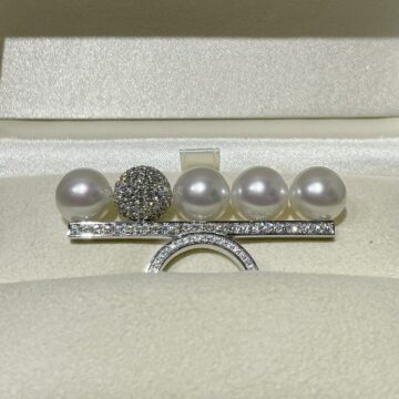 タサキ　TASAKI　バランス　ディケイド　パール＆ダイヤモンド　リング　アクセサリー