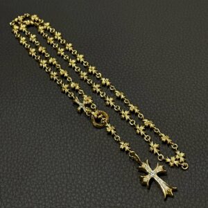 クロムハーツ Chrome Hearts　チョークチェーン　24インチ　22K　ベビーファットダイヤ　アクセサリー
