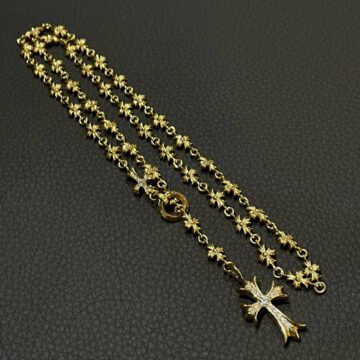 クロムハーツ Chrome Hearts　チョークチェーン　24インチ　22K　ベビーファットダイヤ　アクセサリー
